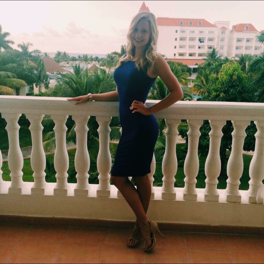 Royal Blue Body Con Dress